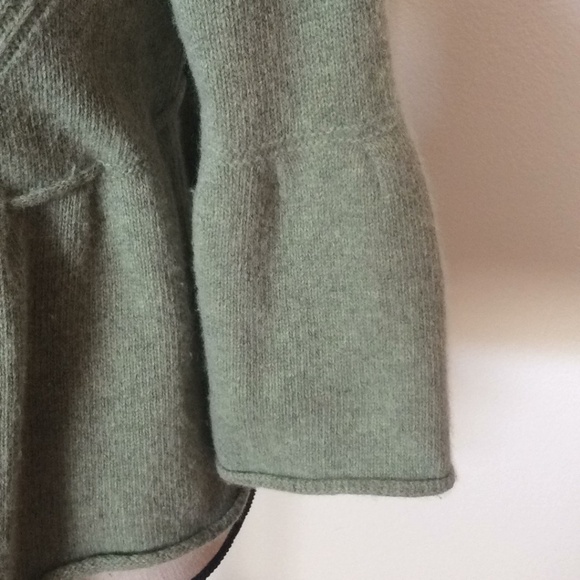 Fenn Wright Manson Olive Green Wool Cardigan Sz-L - Picture 4 of 6